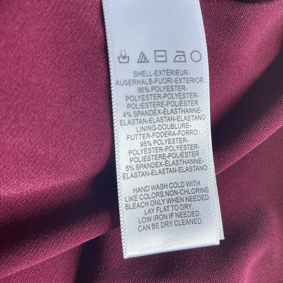 Dress The Population Alessia Burgundy Evening Dress Belted Size XS NWT Cocktail - Picture 16 of 16